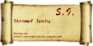 Strompf Ipoly névjegykártya